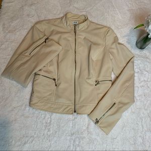 Cache Cream Bomber Jacket
